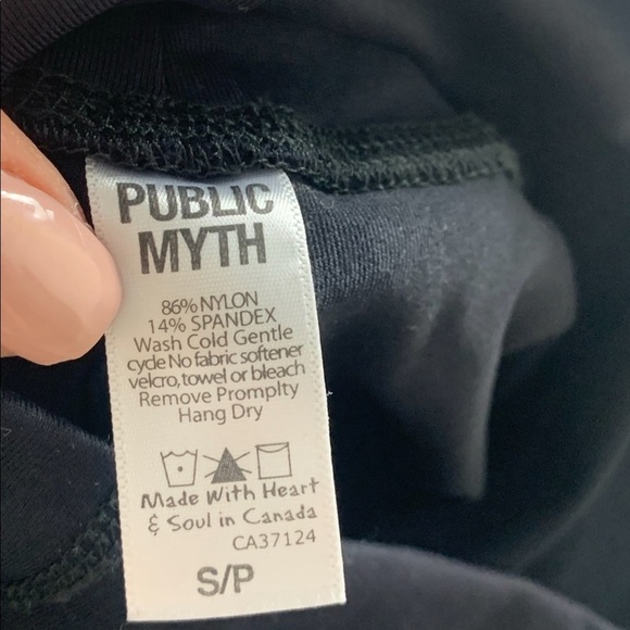 Public Myth Black High Waisted Legging Tights - Picture 7 of 10